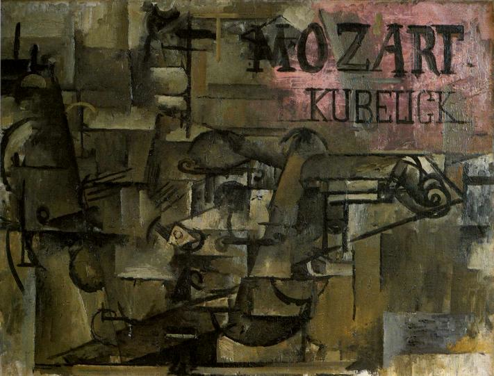 Georges Braque, 1912, The Violin (Mozart-kubelick), oil on canvas, private collection, Basel, Switzerland (Image, Wikipedia)