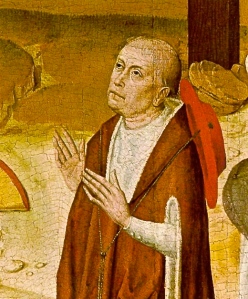 Nicholas of Cusa (1401-1464) From a painting by Meister des Marienlebens (Master of the Life of the Virgin), located in the hospital at Kues (Germany)