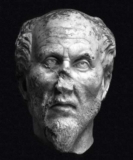 Plotinus (204/5-270), Anonymous, white marble, Ostiense Museum, Ostia Antica, Rome