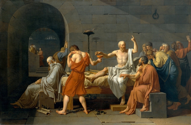 Jacques-Louis David (1748-1825) The Death of Socrates, 1787, oil on canvas, Metropolitan Museum of Art 